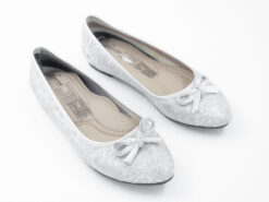 Zapatos Baletas Muñecas Plateadas