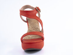 Alternative view of Sandalias elegantes con plataforma de color tomate