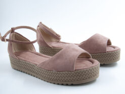 Zapatillas planta alta palo de rosa