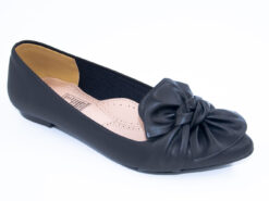 Baletas negras con flores